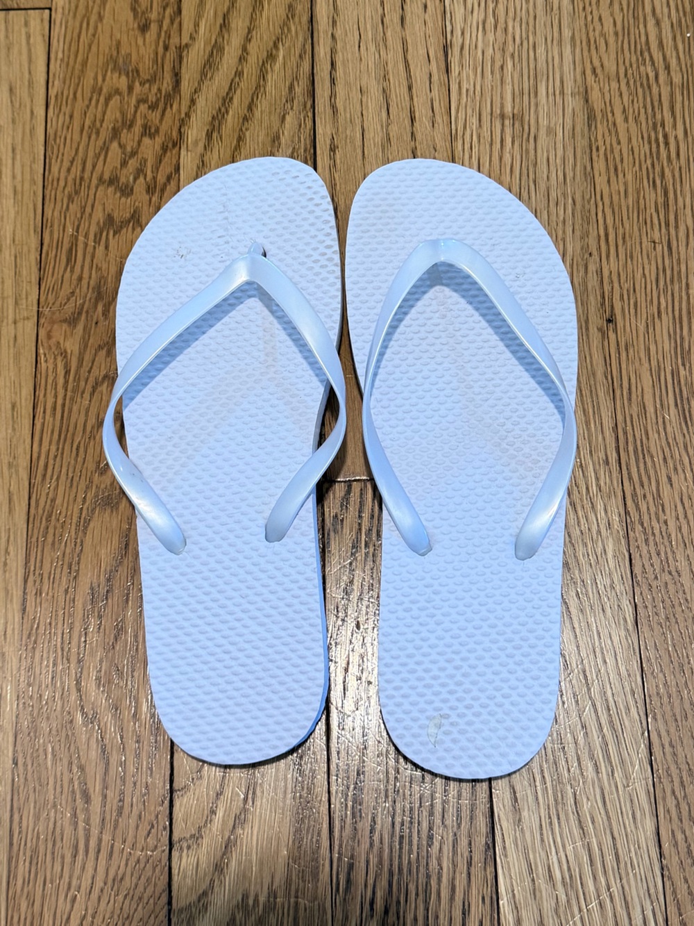 White Flip Flops